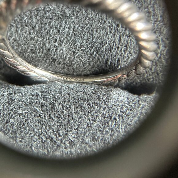 David Yurman Petite Starburst Ring in Sterling Silver w/ Diamonds - Size 5.5 - Picture 14 of 15